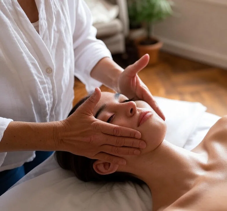 Massage facial Kobido à domicile Marseille - technique japonaise anti-âge pour femmes par praticienne certifiée